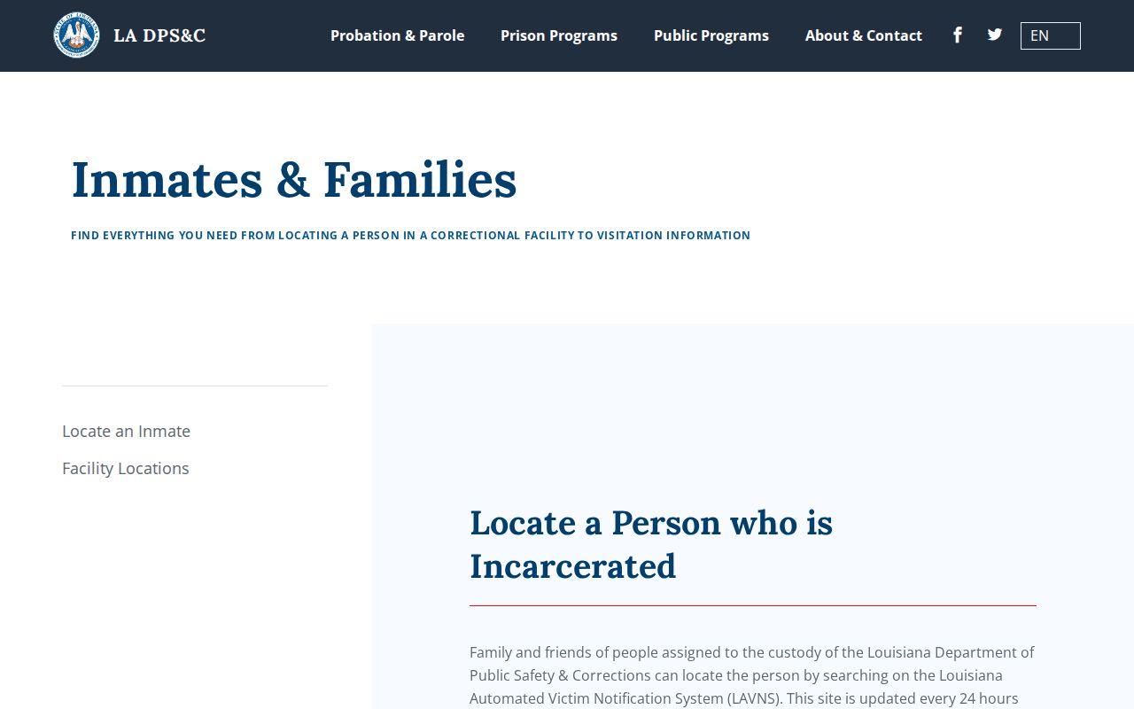 Louisiana locator for Bienville Parish released inmates